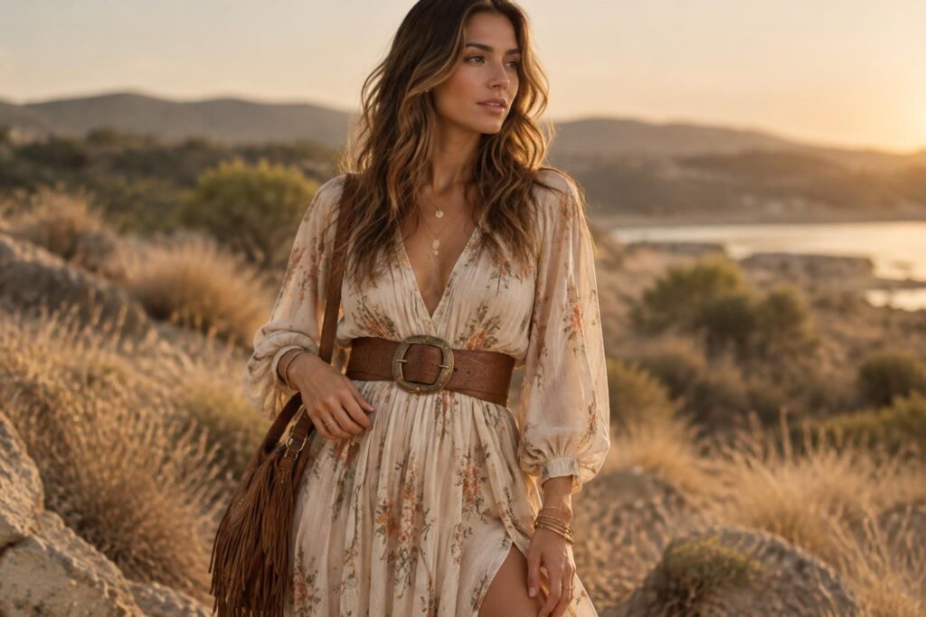 découvrez comment choisir une ceinture bohème femme, en cuir ou large, pour souligner votre silhouette et composer un style bohème chic élégant et naturel.