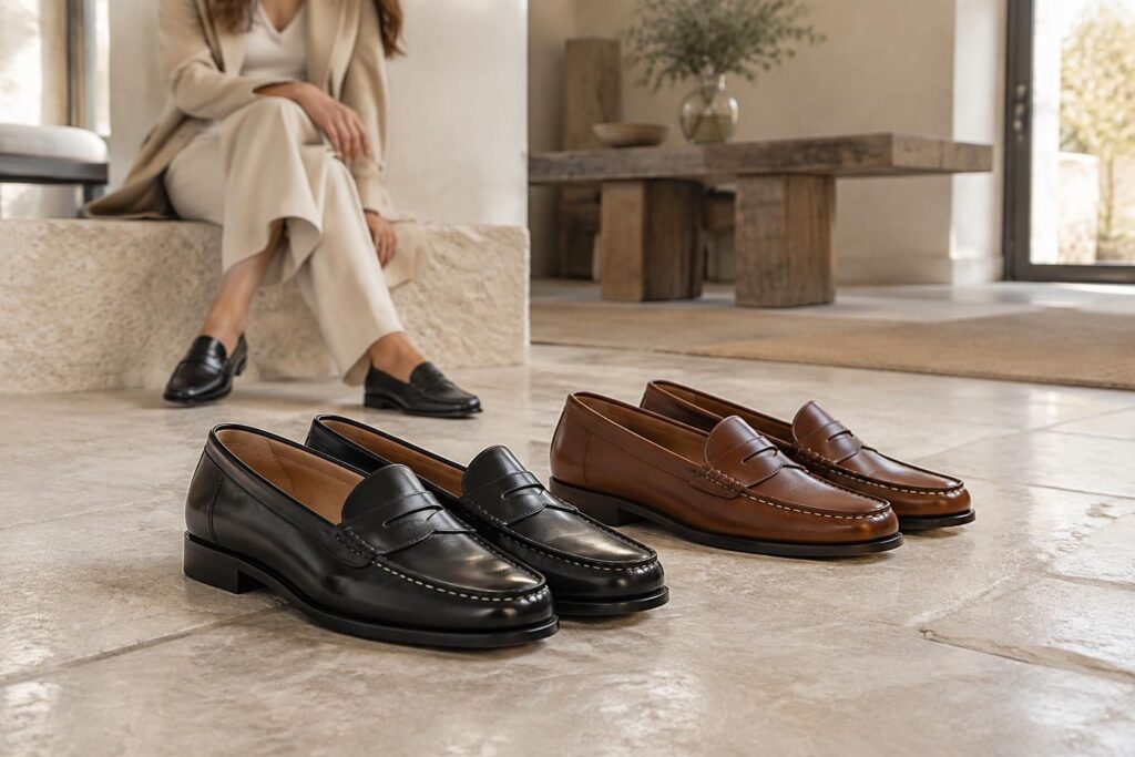 Mocassin femme Sebago : modèles noirs et marron pour un style chic et confortable